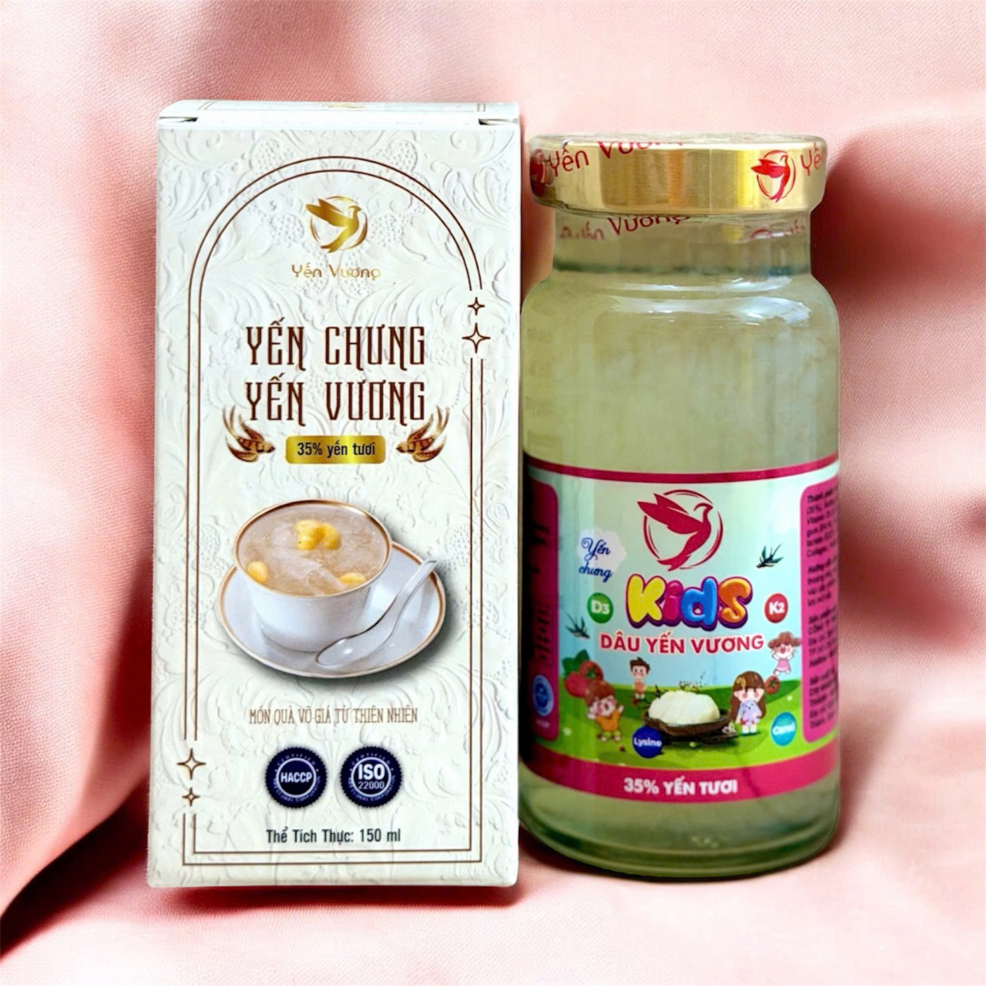 Hũ yến Vương 140ml có hộp Kids Dâu
